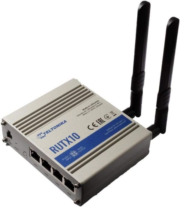 Teltonika RUTX10 router industrial wifi vpn dual band bluetooh, vista principal