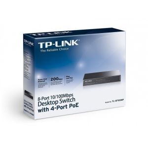 TP-LINK TL-SF1008P switch 8 puertos Ethernet 10/100Mbps 4 puertos PoE caja